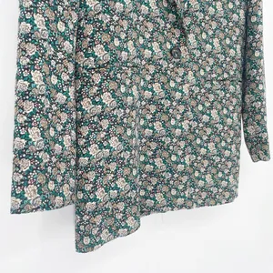 Mango MNG Floral Print Longline Blazer One Button Oversized Women's XXS thumbnail 5