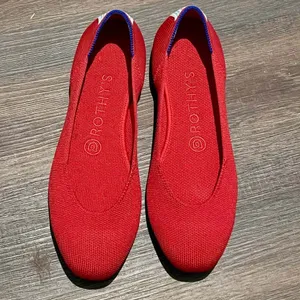 Rothy's Women's The Flat in Cardinal Red Round Toe Knit Ballet Flats Size 7 thumbnail 2