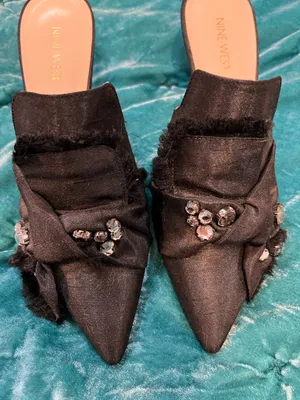 Nine West Black Mules thumbnail 1