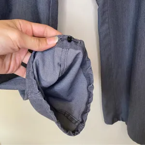FIGS 7-Pocket Adjustable Ankle Scrub Pants Zippered Back Pockets Gray Sz Large thumbnail 10