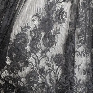 Black Floral Sheer Lace Mini Dress Coverup S Resort Witchy Whimsigoth Romantic‎ thumbnail 8