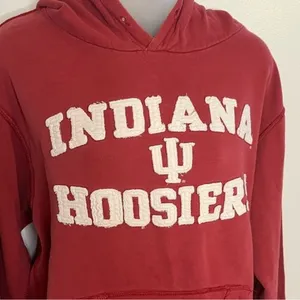 Pressbox Indiana Hoosiers Red Long Sleeve Hoodie Size Large thumbnail 3