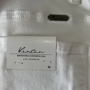 KanCan Minimalist White‎ Distressed Adjustable Stretch Topanga Overalls Size Med thumbnail 7