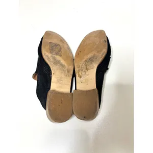 Free People At Ease Black Embossed Suede Loafer Mules 39.6 thumbnail 8