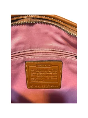 Coach Pink Signature Jacquard bag Suede Trim Leather Strap Shoulder Purse Y2K thumbnail 3