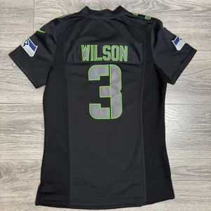 Nike Seattle Seahawks Russell Wilson 3 Womens Jersey Black Green S NFL‎ On Field thumbnail 2