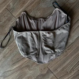 Elegant Tan Corset Top Size L thumbnail 3