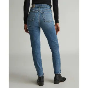 Everlane Womens The Original Cheeky Jeans Stretch Worn-In Mid Blue 33 Crop thumbnail 2