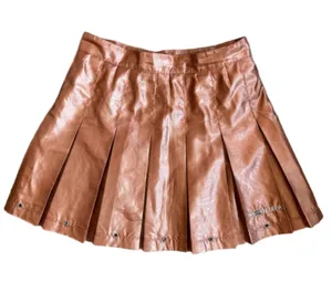 Jamie Sadock IXSPA Bronze Copper Pleated Mini Skirt size 6 thumbnail 1