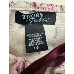 Thorn & Fable Rosy Romantic Literature Corset Crop Tank Top Women’s Large thumbnail 2