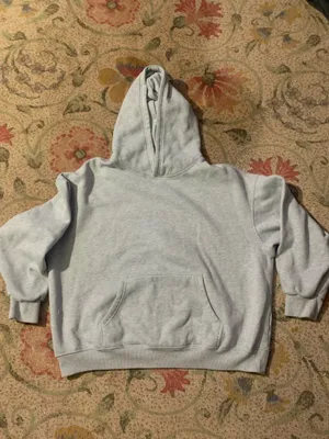 Light Grey Hoodie Gray Size L thumbnail 1