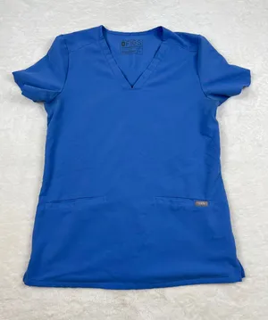 FIGS Casma Three-Pocket Scrub Top Ceil Blue Women’s XS Medical EUC thumbnail 1