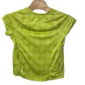LL Bean T-Shirt WomenS Size XL Green Geometric Print Round Neck Short Sleeve Tee thumbnail 3