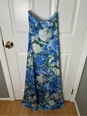 Sonya Moda Ela Floral Strapless Gown S Blue thumbnail 8