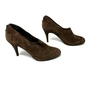J. Crew size 9.5 heeled booties brown suede leather made in‎ italy 28668 thumbnail 3