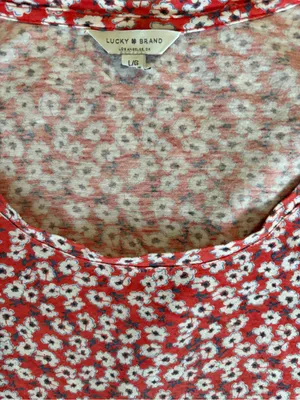 Lucky Brand Floral Short Sleeve Scoop Neck Tee thumbnail 2