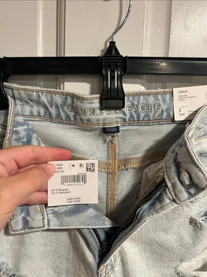 American Eagle Super High-Rise Mom Jean Strigid Size 2 NWT thumbnail 3