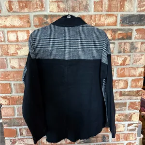 BKE denim and pieced flannel jacket thumbnail 3