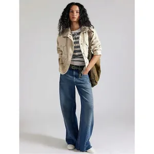 Free People Bohemian Kali Washed Utility Military Canvas Jacket Neutral Medium thumbnail 16
