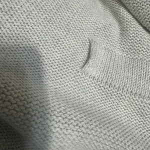 Ann Taylor Loft Lounge Cashmere Blend Open Cardigan sz M Cream short‎ sleeves thumbnail 8