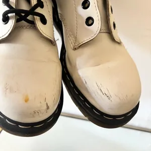 Dr. Martens White Leather Boots Size 8 thumbnail 15