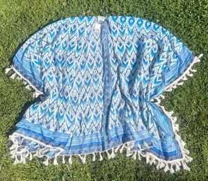 New Blue Tassel Coverup thumbnail 1