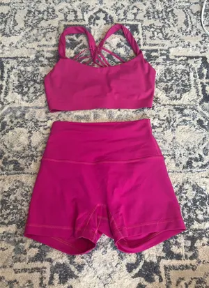 Lululemon sports bra and shorts set thumbnail 1