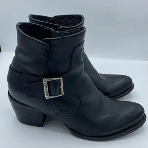 Durango Women's 6" Shorty Black leather Moto western Boots‎ Size 8M thumbnail 1