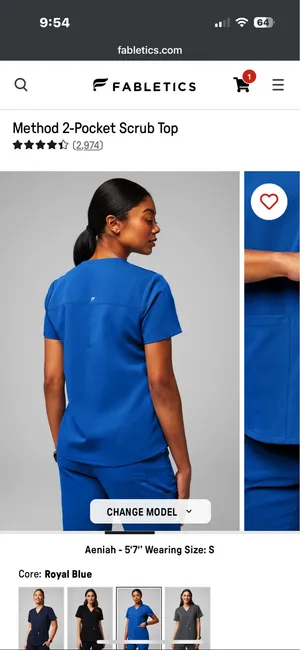 Fabletics Method Scrub Top thumbnail 2