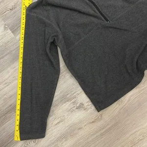 Gray 1/2 Zip Pullover Long Sleeve Lightweight Unisex Sweatshirt Size XL thumbnail 12