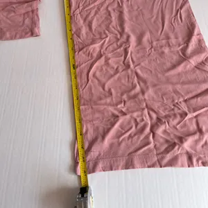 Jumpsuit Sz‎ L Smocked Stretch Pink Pull On Wide Leg High Rise Tank Cisono thumbnail 10