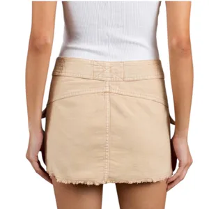 Free People Hang On Tight Belted Utility Mini Skirt in Sand Size 6 NWOT thumbnail 2