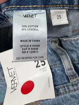 VERVET BY FLYING MONKEY HIGH RISE WIDE LEG CARGO‎ JEANS V3446 size 25 NWT thumbnail 5