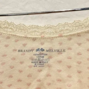 Brandy Melville Skylar Heart Lace‎ Tank Japan Exclusive Tank Made in Italy thumbnail 4