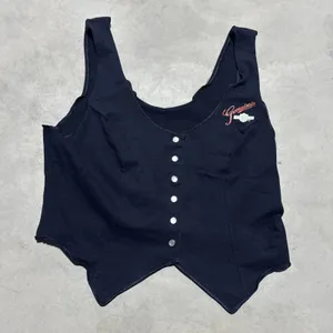 Harley Davidson Vintage 1992 Holoubek Ladies Vest Size Large Black With Snaps thumbnail 2