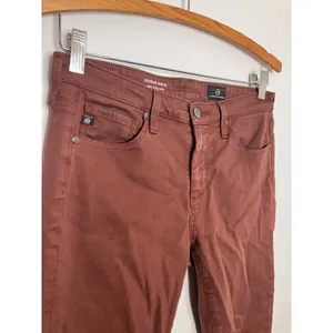 AG Adriano Goldschmied Legging Ankle Women 26R Rust Brown Raw Hem Skinny modern thumbnail 2