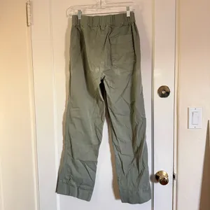 J. Crew Olive Green Elastic-Waist Chinos thumbnail 3