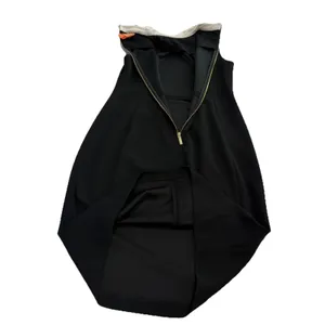 Calvin Klein‎ Black White Bow High Neck Sleeveless Stretch Crepe Sheath Dress 8 thumbnail 6