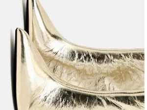 Zara Metallic Gold Over-the-Knee Pointed Stiletto Boots thumbnail 3