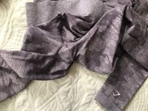Gymshark Camo Seamless Long Sleeve Crop Top and Leggings thumbnail 3