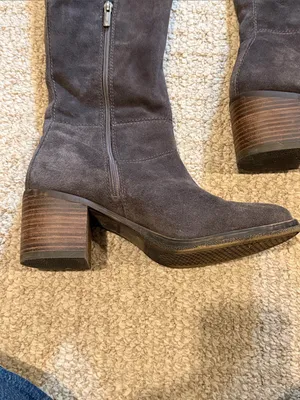 Lucky Brand Women's Over-the-Knee Suede Block Heel Boots - Charcoal thumbnail 9