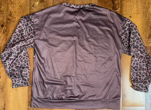 Unbranded Women’s Snowman Leopard Sweatshirt Size XL Brown Lightweight thumbnail 3