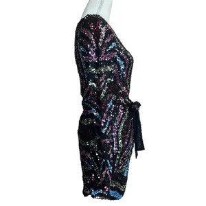Show Me Your Mumu Shimmy Mini Dress in Starbust Sequins Medium New Womens thumbnail 6