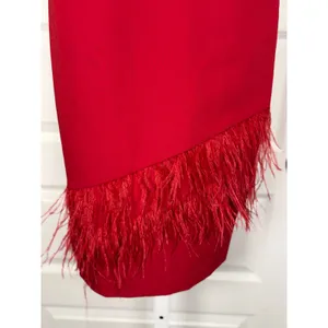 Sam Edelman Red Feather Hem Sheath Dress NWT Size 0 Dance‎ Prom Party Homecoming thumbnail 4