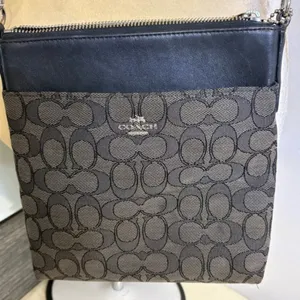 Coach Kitt Messenger Crossbody Bag Black & Signature Polished Pebble Leather thumbnail 2
