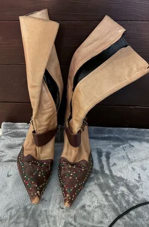 Vicini Vintage Bohemian Tall Leather Boots thumbnail 1