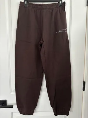 Pacsun Los Angeles Nineteen Eighty Texture Sweatpants NWT LA Brown Small thumbnail 4