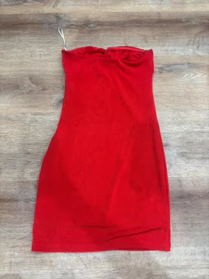 Red Princess Polly Mini Dress Strapless thumbnail 7