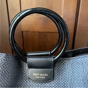 Kate spade woven hold all large tote‎ thumbnail 6