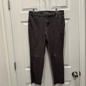 Old Navy Pixie High Rise Ankle Dark Heath Gray Pants Size 12. thumbnail 2
